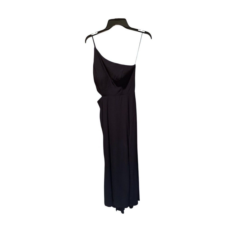 Jump Apparel One Shoulder Gown with Side Cutout in Navy Size 5/6